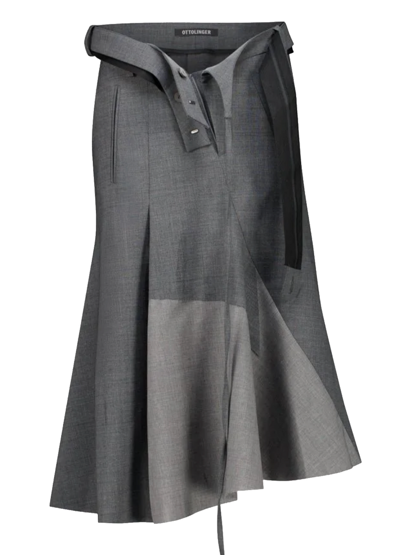 Ottolinger asymmetric strapped tailored skirt