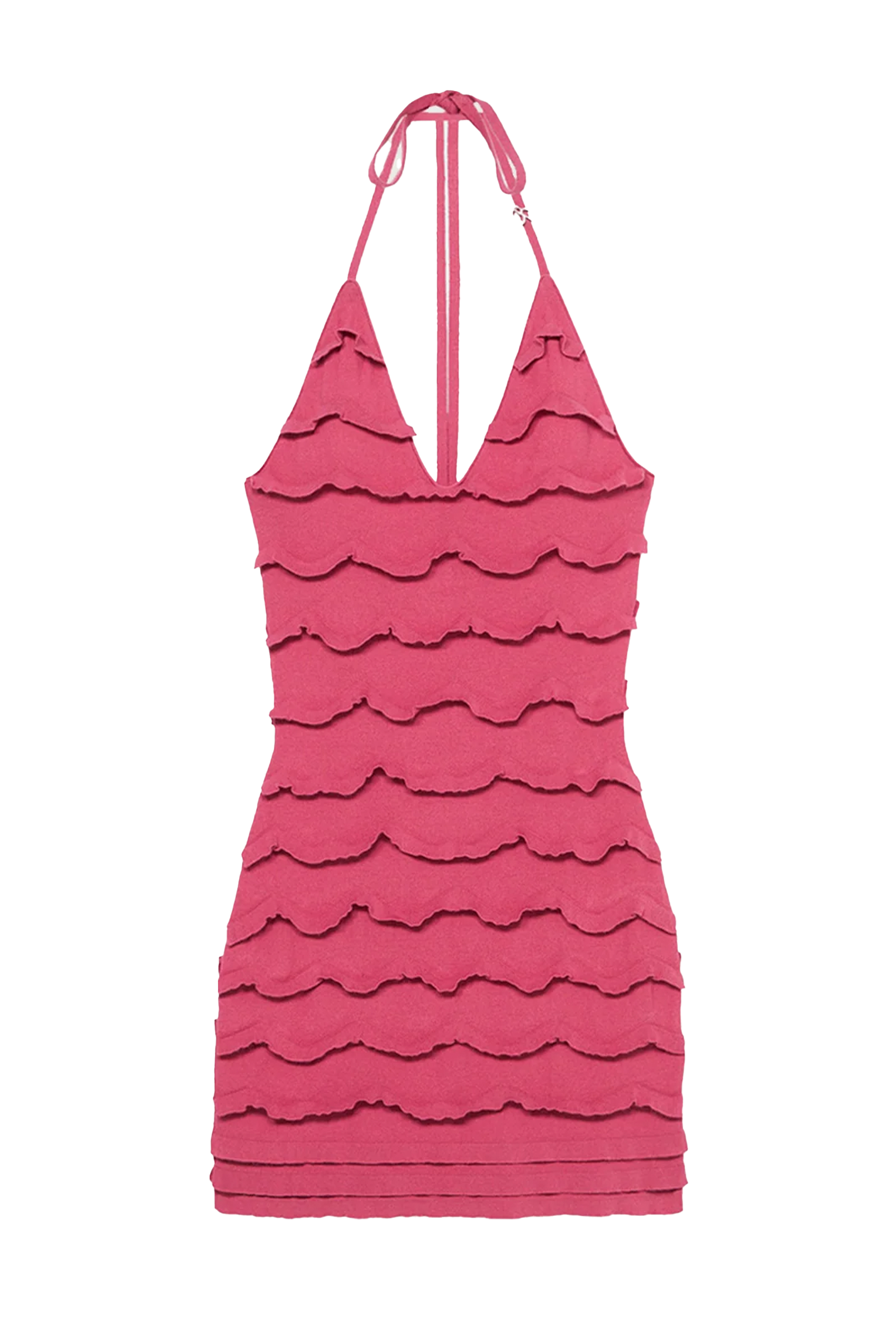 KNITTED DRESS WITH RUFFLES