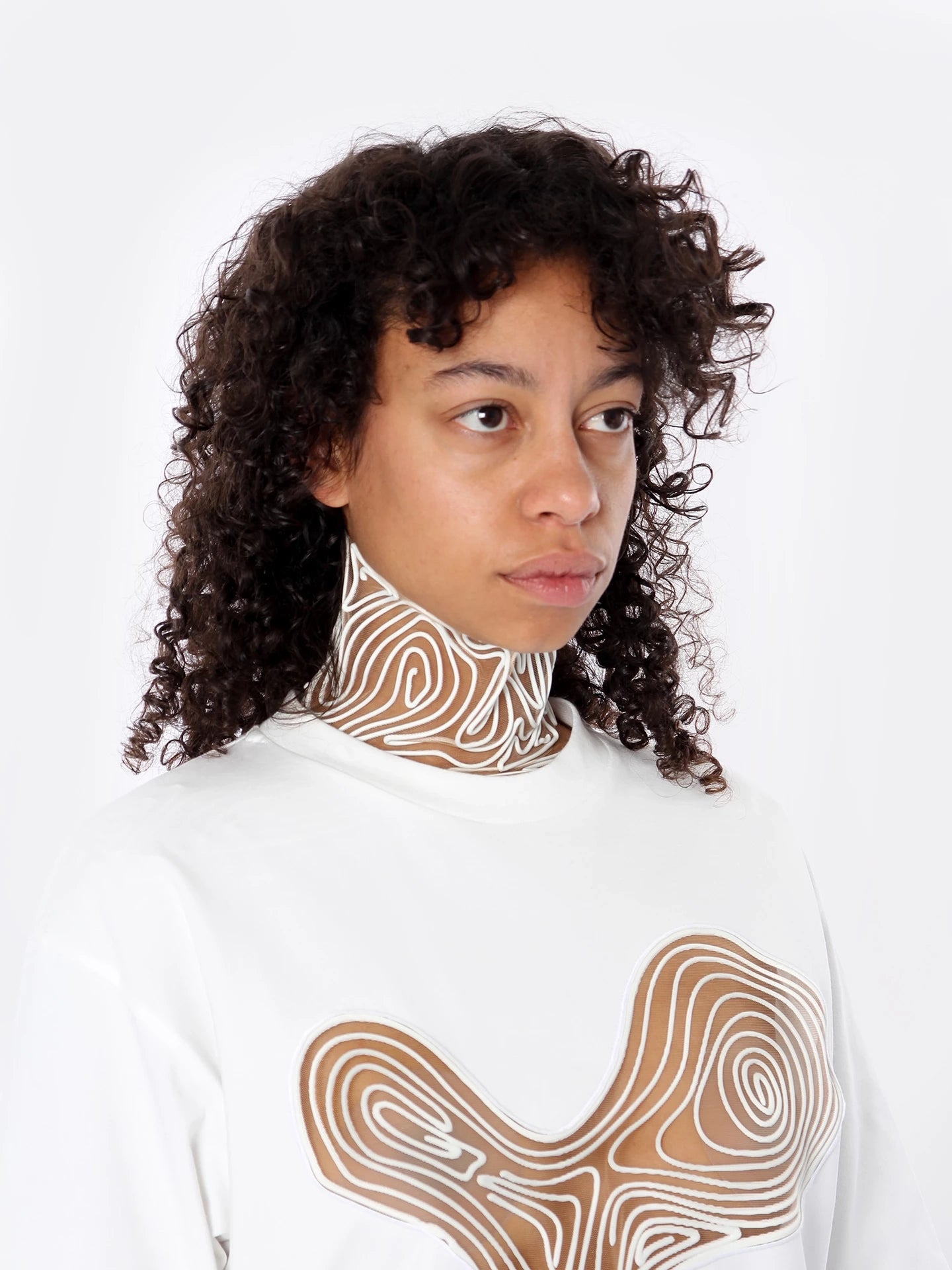TOPOGRAPHY TURTLENECK - METALLIC BLUE